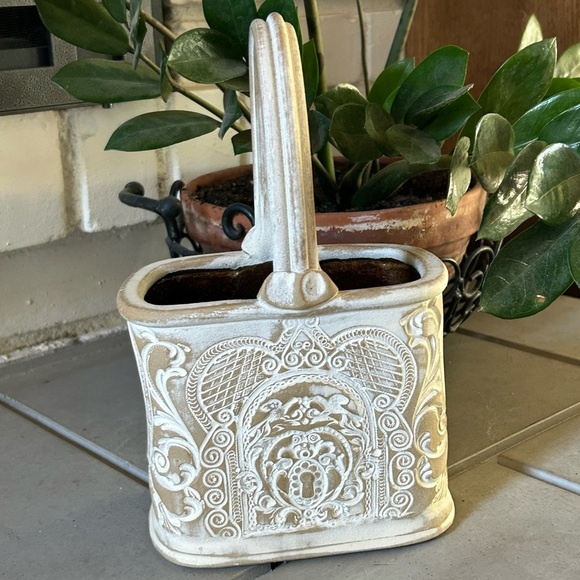 VINTAGE Rustic Country French Pottery Planter Vase - by Frohreich Barn Buckets - Picture 7 of 8